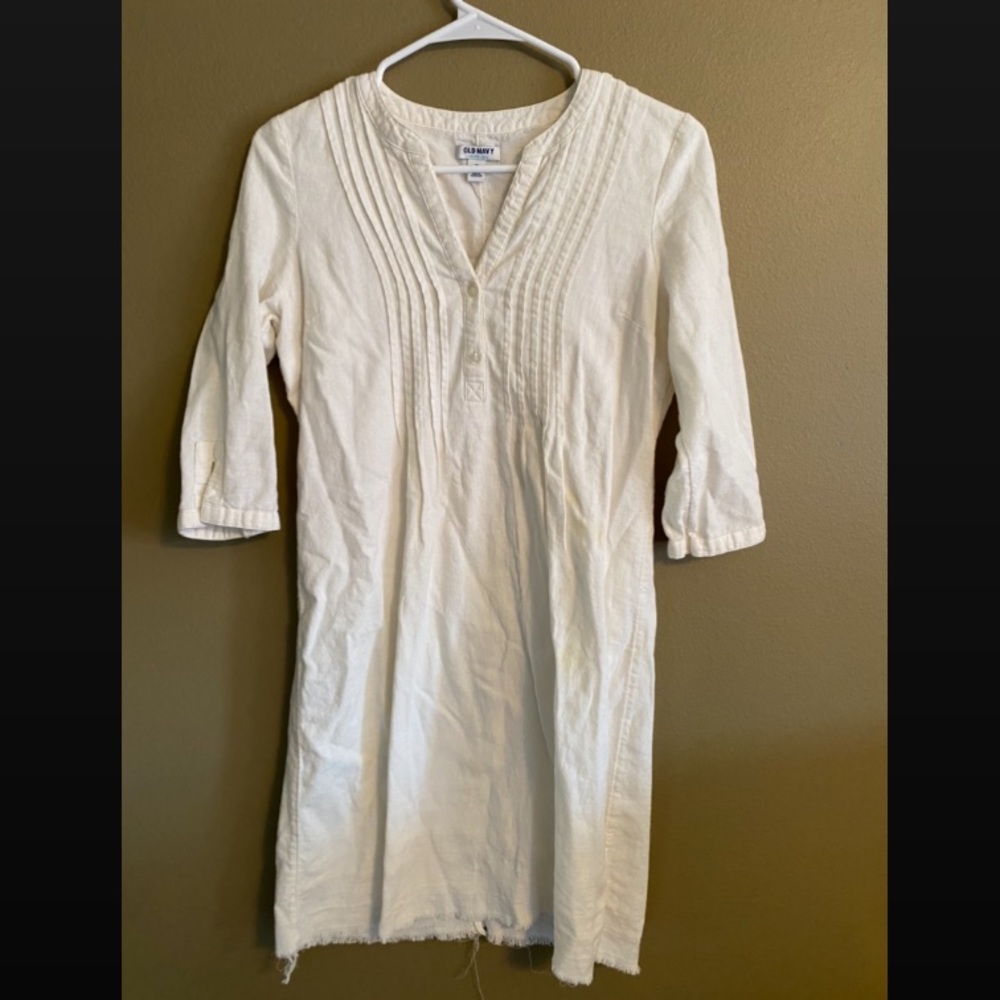 White Linen Dress
